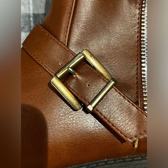 Wild Diva Mid Calf Cognac Boots - Picture 6 of 16